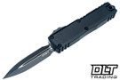 Microtech 12324-1T UTX-85 Gen IV D/E - Black Handle - Black Blade