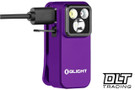 Olight Oclip Pro Clip on Flashlight wth Floodlight & Red Light - Purple