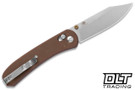 KNAFS Lander 2 - Paper Micarta - Two Tone S35VN Clip Point Blade - Clutch Lock