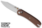 KNAFS Lander 2 - Paper Micarta - Two Tone S35VN Clip Point Blade - Clutch Lock