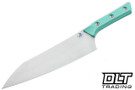 Microtech 8" Chef Knife - Stonewashed Blade - Caribbean G-10 Handle