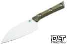 Microtech 4.2" Santoku - Stonewashed Blade - OD Green G-10