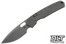 Vosteed Psyop - Top - Acid Wash & Stonewashed Elmax Blade - Dim Gray Titanium Handle
