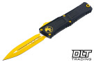 Microtech 1142-1CYSK Combat Troodon Gen III D/E - Black Handle - Corvette Yellow Cerakote Blade