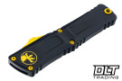 Microtech 1142-1CYSK Combat Troodon Gen III D/E - Black Handle - Corvette Yellow Cerakote Blade