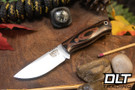 Bark River Micro Bravo CPM 154 Red & Black Linen Micarta - Natural Pins