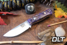 Bark River Micro Bravo CPM 154 Gold & Purple Maple Burl