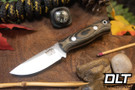 Bark River Micro Bravo CPM 154 Black & Green Linen Micarta - Matte