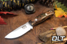 Bark River Micro Bravo CPM 154 Black & Coral Maple Burl