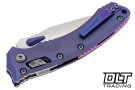 Microtech 137RL-10MS5 Amphibian Ram-Lok - Purple Backspacer - Purple Haze Anodized Titanium - Stonewash Blade