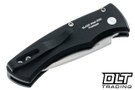 Pro-Tech Duke 2 - Black Aluminum - Stonewashed MagnaCut Blade - Gold Lip Pearl Button