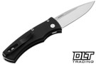 Pro-Tech Duke 2 - Black Aluminum - Maple Burl Inlay - Satin MagnaCut Blade - Mosaic Button