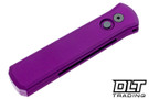 Pro-Tech Godson - Purple Aluminum Handle - Blasted 154CM Blade