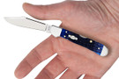 Case Mini Copperlock - Blue Rogers Corn Cob Jigged Bone