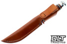 Case 10344 Leather Hunter Mushroom Cap - Leather Sheath
