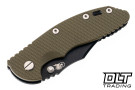 Hinderer 3.5" XM-18 Non Flipper Bowie MagnaCut - Battle Black DLC - OD Green G-10