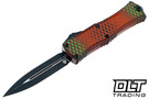 Microtech 1702M-1ORX51S Hera II Mini D/E - Orange X-51 Handle - Black Blade - Signature Series