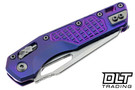 Microtech 210-10FRMS5 MSI S/E - Frag - Purple Haze Anodized Titanium - Stonewashed Blade - Purple Accents - Marfione Select