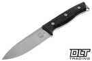 White River Ursus 45 - Black Burlap Micarta - MagnaCut Blade