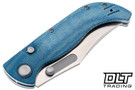 Vosteed Naga - Blue Micarta - Satin S35VN Clip Point Blade