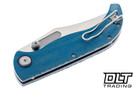 Vosteed Naga - Blue Micarta - Satin S35VN Clip Point Blade