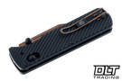 Vosteed Vombat - Black Aluminum - Copper Dune Bowie M390 Blade