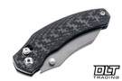 Kizer Mini Bulldog - Carbon Fiber - Stonewash S45VN Blade