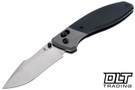 Kizer Staffi - Black Titanium - Gray Bolster - Hand-Brushed S45VN Blade