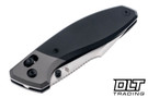 Kizer Staffi - Black Titanium - Gray Bolster - Hand-Brushed S45VN Blade