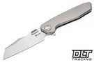 Reate Mantis - Ti Bead Blasted Titanium Handle - Belt Satin Elmax Blade - Ti BB Clip