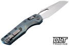 Microtech 210-10MS6 MSI Ram-Lok - Ice Blue Titanium - Blue Accents - Stonewash Blade - Marfione Select