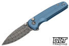 Civivi Mini Shakan C20052F-DS1 - Ripple Blue Aluminum - Damascus Blade