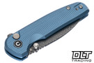 Civivi Mini Shakan C20052F-DS1 - Ripple Blue Aluminum - Damascus Blade
