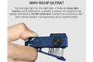 Olight Oclip Ultra Clip-On EDC Light with Flood, Spot, & UV Modes - Snowy Summit