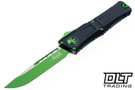 Microtech 1143-1GMSK Combat Troodon Gen III D/E - Black Handle - Green Mamba Blade - Green Accents