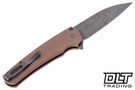Pro-Tech Malibu Wharncliffe - FDE Dragon Scale Handle - Acidwashed MagnaCut Blade - Black Lip Pearl Button