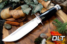 Bark River 1909 Michigan Bowie 7" A2 Black Stacked Leather