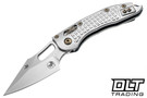 Microtech 169RL-10FRMS4 Stitch Ram-Lok - Frag Titanium - Stonewashed Blade - Flamed Accents - Marfione Select