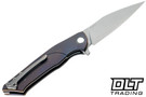 Herman Bee #0218 - Bronze & Purple Titanium - Stonewash MagnaCut Blade