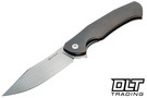 Herman Mantis #0416 - Dark Bronze Titanium - Bronze Backspacer & Clip - Stonewash MagnaCut Blade