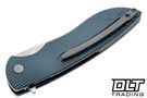 Herman Sting #0822 - Dark Blue Titanium - Multicolor Bolster Inlay - Stonewash MagnaCut Blade