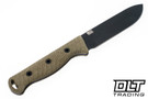 Hellbender Mudpup - OD Green Canvas Micarta - Black River Wash Cerakote MagnaCut Blade