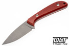 BP Custom Wasp - Red Canvas Micarta - Blasted M390 Blade