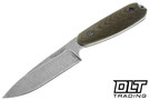 Bradford Guardian 3.5 XL - Stonewash AEB-L Blade - OD Green Canvas Micarta