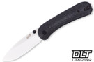 KNAFS Lander 1 - Contoured Black Micarta - Satin 14C28N Blade