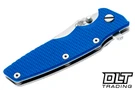 Hinderer Eklipse Spear Point S45VN - Stonewashed Titanium & Blade - Blue G-10