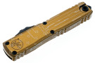 Microtech 11224-1TAHR Ultratech Gen IV D/E - Tan Handle - Black Blade - Hero Engraving