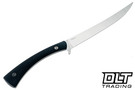 Bradford Fillet - 3D Microtextured Black G-10 - Satin Stonewash AEB-L Blade - Full Height Flat Grind