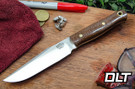 Bark River Blade Raid Ultra Lite Field Knife 3V Tan Burlap Micarta - Brass Pins