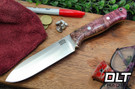Bark River Blade Raid Bravo Alpha Cru-Wear Dark Cherry Maple Burl